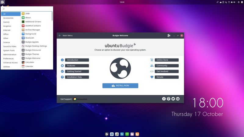 tampilan desktop linux Budgie